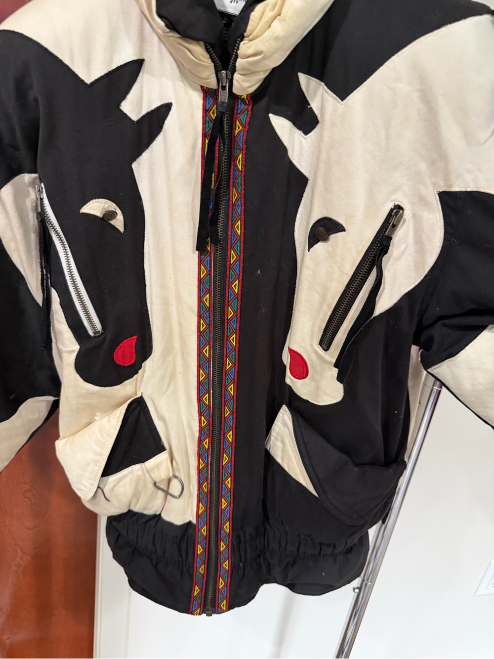 Vintage Rare Collectible Neiman Marcus Puffer Coat Horses Equestrian Southwester - Picture 3 of 16